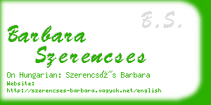 barbara szerencses business card